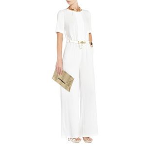 Open Back White Jumpsuit